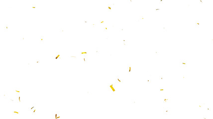 Confetti partical isolated background. 3d Rendering Transparent Confetti. 3d render of Spiral Gold confetti flying. Golden Confetti Transparent Background. Gold Confeti Failling White Background