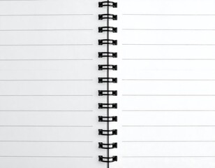 Blank lined notebook pages
