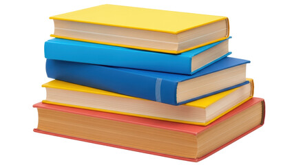 Isolated Stack of Colorful Books