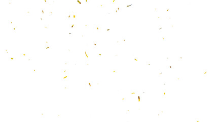 Confetti partical isolated background. 3d Rendering Transparent Confetti. 3d render of Spiral Gold confetti flying. Golden Confetti Transparent Background. Gold Confeti Failling White Background