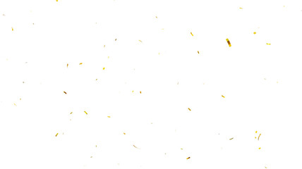 Confetti partical isolated background. 3d Rendering Transparent Confetti. 3d render of Spiral Gold confetti flying. Golden Confetti Transparent Background. Gold Confeti Failling White Background