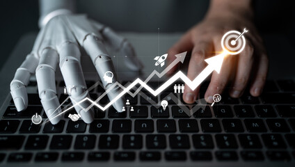 AI drives business growth by analyzing trends, forecasting outcomes, identifying goals, and guiding...