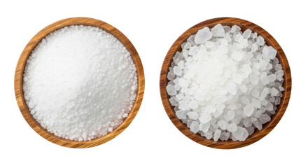 Isolated Two Bowls of Salt