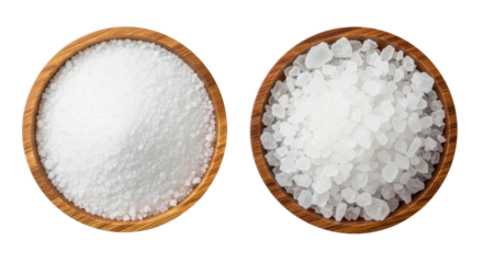 Isolated Two Bowls of Salt