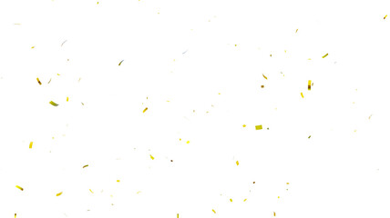 Confetti partical isolated background. 3d Rendering Transparent Confetti. 3d render of Spiral Gold confetti flying. Golden Confetti Transparent Background. Gold Confeti Failling White Background
