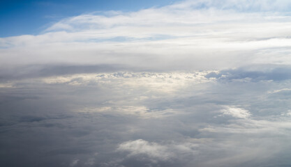 Textured clouds high in the sky.