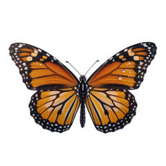 Fototapeta premium flying butterfly isolated on transparent and white background.