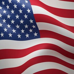 Obraz premium American Flag on a Wavy Fabric Texture
