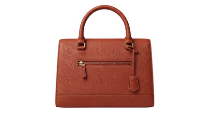 Isolated Brown Leather Handbag