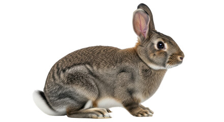 Isolated Wild European Rabbit