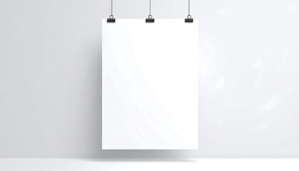 Blank poster mockup