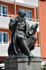 Nuremberg, Bavaria, Germany: Monument to Hans Sachs (1494-1576), poet, playwright and composer