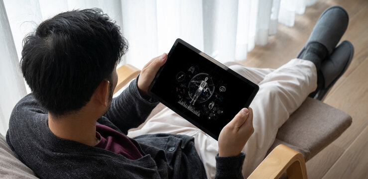 Medical science technology and futuristic healthcare virtual computer software analyze human health and diagnose disease for doctor data and medical research. brisk