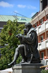 Nuremberg, Bavaria, Germany: Monument to Hans Sachs (1494-1576), poet, playwright and composer