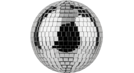 Isolated Silver Disco Ball