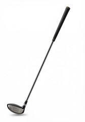 Full Length Professional Golf Wood Driver Club with Textured Grip and Graphite Shaft, Diagonal Composition on White Background