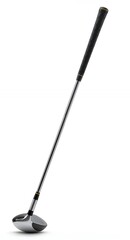 Professional Golf Driver Wood Club with Yellow Accents and Long Shaft Perspective View Isolated on White for Sports Brand Identity and Equipment Sales