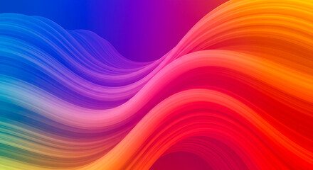 Obraz premium Colorful flowing wave with vibrant gradients on smooth background, dynamic movement and modern design for digital media and creative projects