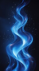 Abstract Blue Wave: Celestial Dance of Light and Energy
