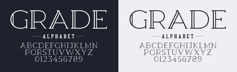 Sport style font. Football style font with lines inside. Athletic style letters and numbers for baseball, basketball and football kit
