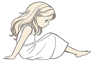 Isabella Rose Doll cartoon White Background