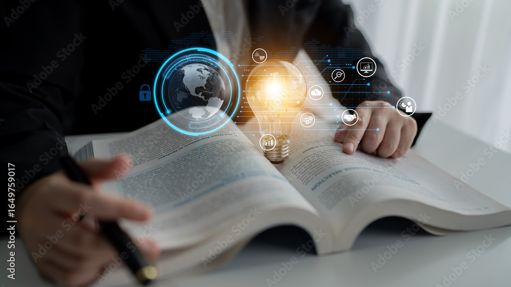 Fototapete big data and analytics support real-time insights, predictive modeling, and data-driven decisions fo