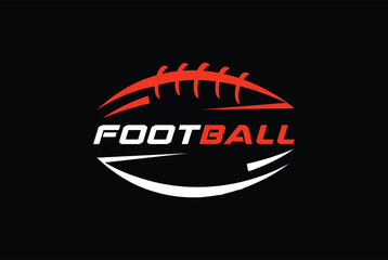 American Football badge logo vector - Rugby logo