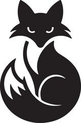 Elegant Stylized Sitting Fox Logo