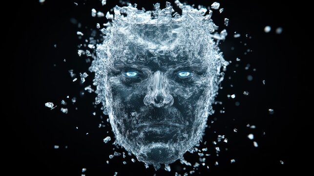 Crystalline Face: A Digital Disintegration
