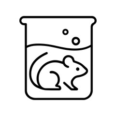 Line icon laboratory mouse vector on white background
Vector line icon on white background