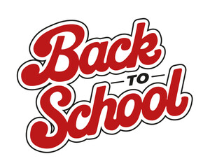 Back to school lettering in modern style. Vector text design.