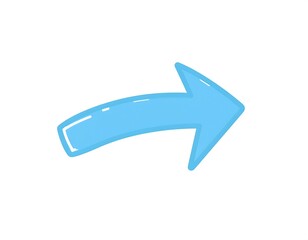 Simple light-blue cartoon arrow