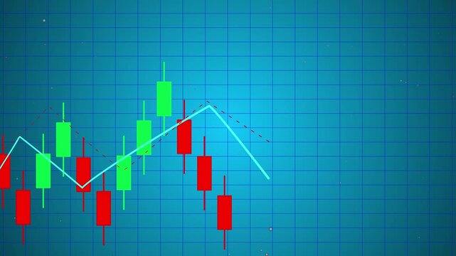 Stock market business and exchange financial growth graph Chart arrow . Business chart data graph diagram, business trading graph investment growth, global trend arrow up and down icon animation .