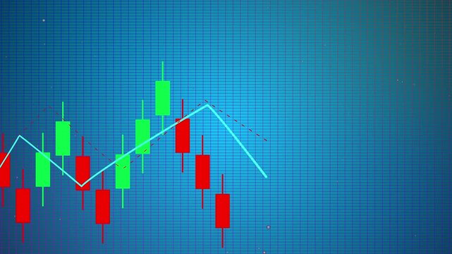 Trade Stock market business and exchange financial growth graph Chart arrow . Business chart data graph diagram, business trading graph investment growth global trend arrow up and down icon animation