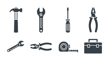 Obraz premium Toolbox Assembly: A meticulously curated collection of essential hand tools arranged in a comprehensive layout. Highlighting each tool's function for any repair.