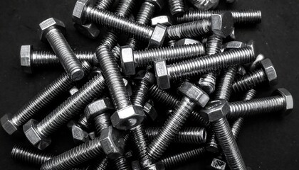 Metal bolts and nuts
