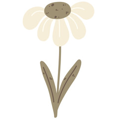 “A cute pastel autumn clipart set featuring cream and pink forest mushrooms, flowers, leaves, and grass. Minimal and whimsical design perfect for greeting cards, stickers, fabric prints, scrapbooking,