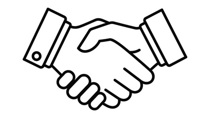 Obraz premium Handshake icon illustrating a deal agreement