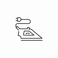 electric iron appliance icon sign vector