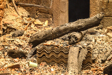 Interior of a Burnt and Demolished Home