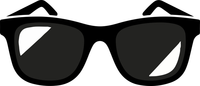 Classic Black Sunglasses Vector Icon Illustration