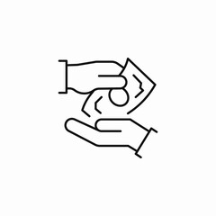 payment cash transaction icon sign vector