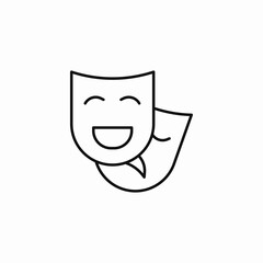 theatre comedy tragedy icon sign vector