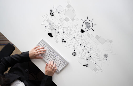 AI innovation with neural network and digital transformation. AI innovation drives automation, powers ideas, AI innovation enhances SEO, and AI innovation enables global connection. Latch