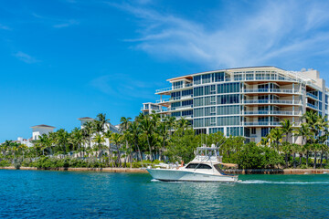 Yacht in Boca Raton Inlet, Florida