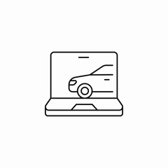car diagnostic display icon sign vector