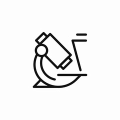 medical microscope icon sign vector