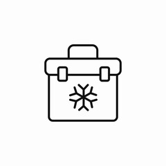 portable vaccine cooler icon sign vector