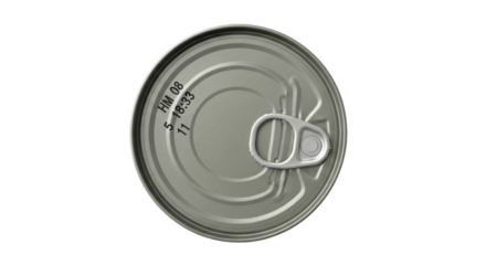 Isolated can top view
