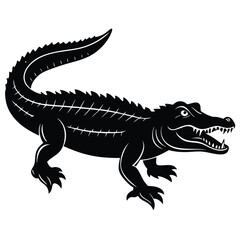 Naklejka premium Alligator Silhouette